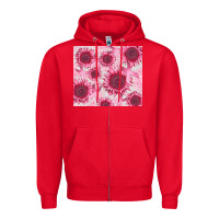 Red breast cancer sunflower Zipper Hoodie - CowGirlArtShop