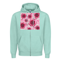 Seafoam breast cancer sunflower Zipper Hoodie - CowGirlArtShop