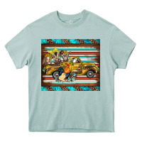 Arona western truck farm animals serape leopard turquoise's Heavy Core Tee - BarkalooDesign