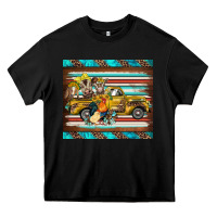 Black western truck farm animals serape leopard turquoise's Heavy Core Tee - BarkalooDesign