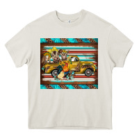 Cream western truck farm animals serape leopard turquoise's Heavy Core Tee - BarkalooDesign