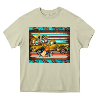 Mossy western truck farm animals serape leopard turquoise's Heavy Core Tee - BarkalooDesign