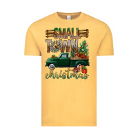 Vintage Mustard Small Town Christmas With Truck Vintage Tee - BundleAndBundleShop