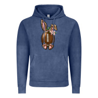 Vintage Denim American Football Easter Bunny Vintage Hoodie - BundleAndBundleShop