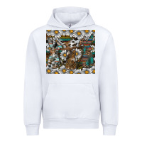 White easter Urban Hoodie - CowhideDigitalArt
