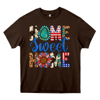 Chocolate Brown Home Sweet Home Heavy Core Tee - LillyAllenDesigns