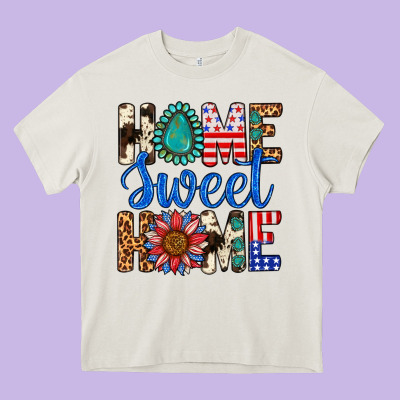 Home Sweet Home Heavy Core Tee Designed By Lillyallendesigns