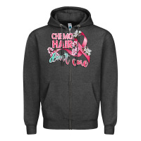 Charcoal Heather chemo hair dont care Zipper Hoodie - CowGirlArtShop