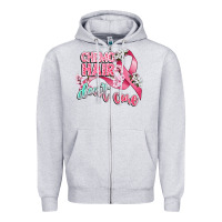 Heather Grey chemo hair dont care Zipper Hoodie - CowGirlArtShop