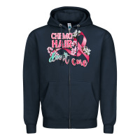 Navy chemo hair dont care Zipper Hoodie - CowGirlArtShop