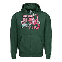 Sports Green chemo hair dont care Zipper Hoodie - CowGirlArtShop