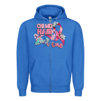 True Royal chemo hair dont care Zipper Hoodie - CowGirlArtShop