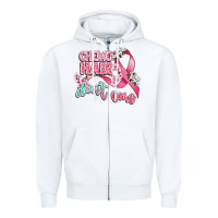 White chemo hair dont care Zipper Hoodie - CowGirlArtShop