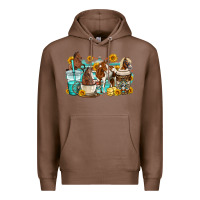 Horses Coffee Cups Premium Hoodie | Teevron