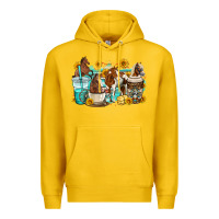 Lemon horses coffee cups Premium Hoodie - OliviaCreatesArt