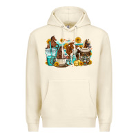 Sandshell horses coffee cups Premium Hoodie - OliviaCreatesArt