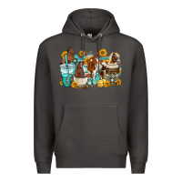 Smoke horses coffee cups Premium Hoodie - OliviaCreatesArt