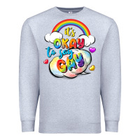 Heather Grey its okay to say gay pride Premium Sweatshirt - FaDigitalArtStudio