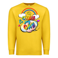 Lemon its okay to say gay pride Premium Sweatshirt - FaDigitalArtStudio