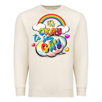 Sandshell its okay to say gay pride Premium Sweatshirt - FaDigitalArtStudio