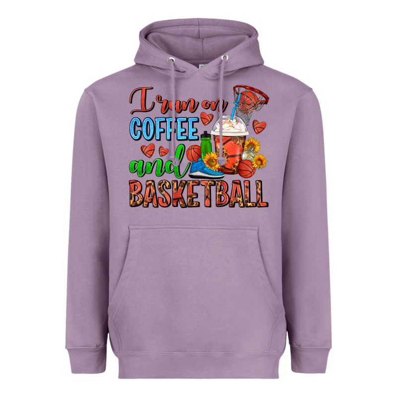 I Run On Coffee And Basketball Frappe Heavyweight Hoodie by FaDigitalArtStudio | Teevron