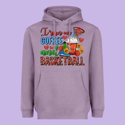 I Run On Coffee And Basketball Frappe Heavyweight Hoodie Designed By Fadigitalartstudio