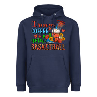 Navy I Run On Coffee And Basketball Frappe Heavyweight Hoodie - FaDigitalArtStudio
