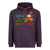 Plum I Run On Coffee And Basketball Frappe Heavyweight Hoodie - FaDigitalArtStudio