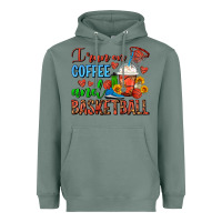 Sage I Run On Coffee And Basketball Frappe Heavyweight Hoodie - FaDigitalArtStudio