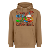 Toasted Coconut I Run On Coffee And Basketball Frappe Heavyweight Hoodie - FaDigitalArtStudio