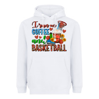 White I Run On Coffee And Basketball Frappe Heavyweight Hoodie - FaDigitalArtStudio