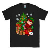 Black Santa's Elf Christmas Classic Tee - BundleAndBundleShop