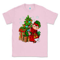 Bubblegum Pink Santa's Elf Christmas Classic Tee - BundleAndBundleShop