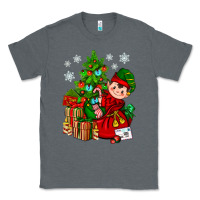 Charcoal Heather Santa's Elf Christmas Classic Tee - BundleAndBundleShop