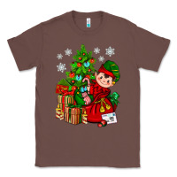 Chestnut Santa's Elf Christmas Classic Tee - BundleAndBundleShop