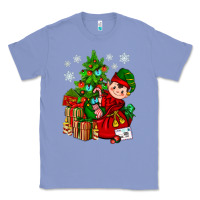 Colony Blue Santa's Elf Christmas Classic Tee - BundleAndBundleShop