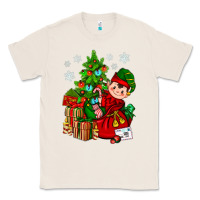 Natural Santa's Elf Christmas Classic Tee - BundleAndBundleShop