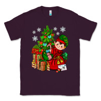 Plum Santa's Elf Christmas Classic Tee - BundleAndBundleShop
