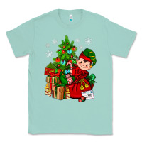 Seafoam Santa's Elf Christmas Classic Tee - BundleAndBundleShop