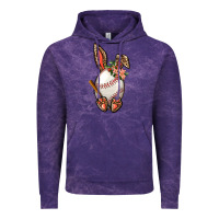 Cloud Purple Baseball Easter Bunny Vintage Hoodie - BundleAndBundleShop