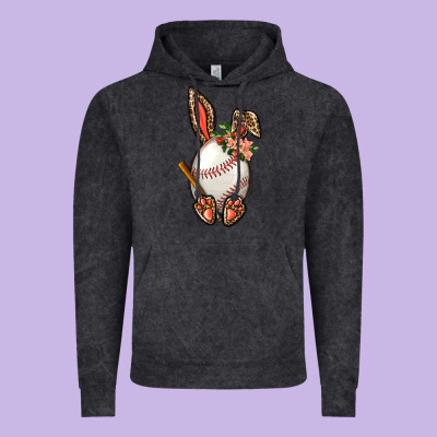 Baseball Easter Bunny Vintage Hoodie Designed By Bundleandbundleshop