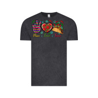Vintage Black Peace Love Tacos Vintage Tee - BundleAndBundleShop