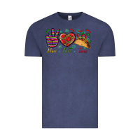 Vintage Denim Peace Love Tacos Vintage Tee - BundleAndBundleShop