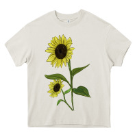 Cream Buttercream Sunflower Heavy Core Tee - LillyAllenDesigns