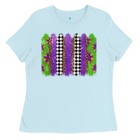Baby Blue mardi gras brushstrokes Ladies Tee - Jasminsmagicworld