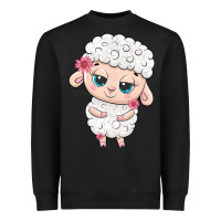 Black cute sheep Heavyweight Sweatshirt - texasbilliewilder