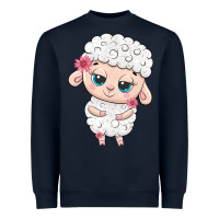 Navy cute sheep Heavyweight Sweatshirt - texasbilliewilder