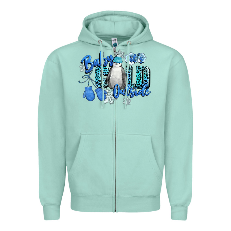 Baby Its Cold Outside Zipper Hoodie by CowGirlArtShop | Teevron