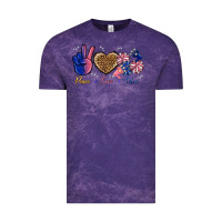 Cloud Purple Peace Love Cheer Vintage Tee - BundleAndBundleShop