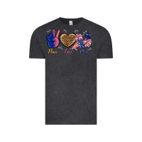 Vintage Black Peace Love Cheer Vintage Tee - BundleAndBundleShop